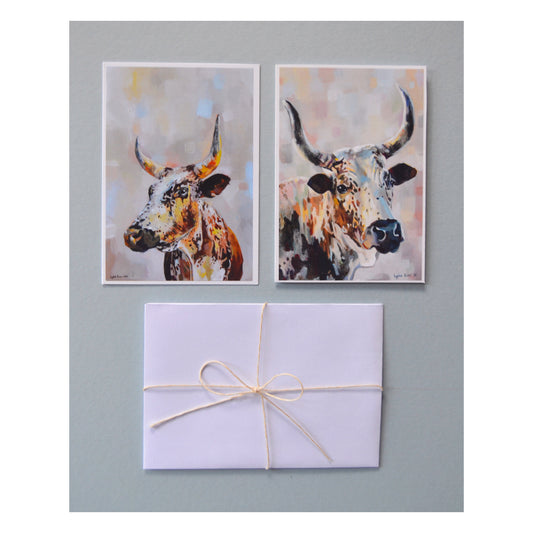 Nguni Cow Greeting Cards Small